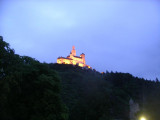 Castle lit for Rhein on Fire