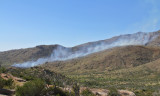 Brush fire in the foothills