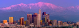 Los Angeles downtown with winter sunset backdrop I