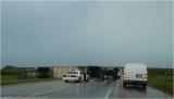 Nestle semi rollover on I-80 Saturday, June 04, 2005.jpg