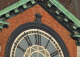 Peregrines: east face of clock face; pair on ledges at angle above 10 & 2 on clock face