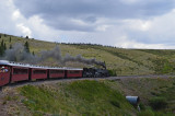 49 487 brings the train around the last curve into Osier