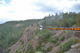 45 The engine blows down as we round the rock ledge at the Retaining Wall