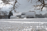 Snowy Field and Barn