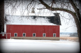 Snowy Red Barn