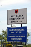 Leaving Albania through the Hani i Hotit border post