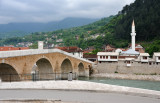 The old Ottoman bridge over the Neretva River, Konjic