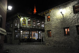 East bank side of Mostars Old Town at night