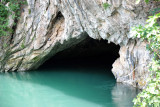 A full-sized, fast flowing river emerges from this cave, the Source of the Buna, Blagaj