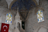 The Mosque of Počitelj displaying the Turkish flag