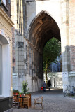 Servetstraat passes through the Cathedra Tower, Utrecht