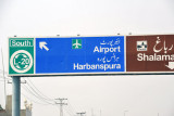Lahore International Airport via the ring road southbound