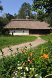 Farmstead from the village of Khreshchatyk with flowers