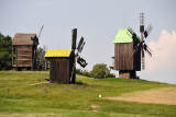 Collection of wooden post windmills, Podillya, Pyrohiv Museum of Folk Architecture
