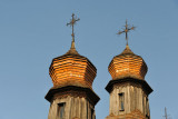 Wooden onion domes, Church of St. Michael the Archangel, Dorogynka