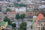 Shevchenko Square with the Grand Hotel Lviv from Town Hall Tower