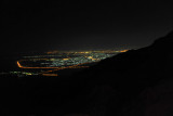 View of the lights of Al Ain from Jebel Hafeet at night