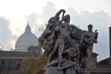 The dome of St. Peters from the end of the Vittorio Emanuele Bridge