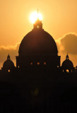 Sunset on top of the Dome of St. Peters