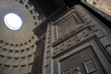 Original ancient Roman bronze door and dome