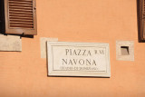 Sign for Piazza Navona, Rome