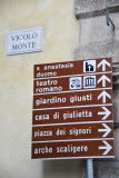 Signs for Veronas points of interest