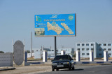 Billboard for Trkmenbaşybank, Konye-Urgench