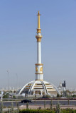 The Independence Monument in Ashgabat is 91m tall