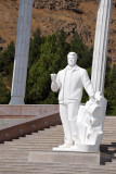 Surprising - a non-gold statue of President Niyazov