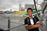 Dennis on the Marina Bay Sands Footbridge