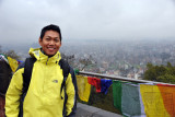 Dennis at the viewing terrace of Swayambhunath Temple