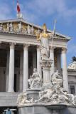 The Austrian Parliament with the Pallas Athena Fountain