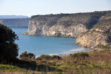 Scenic view of the cliffs of southern Cyprus from the archaeological site at Kourion