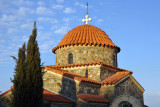 Agioi Pantes Church is outside the main monastery gate so it may be visited by women