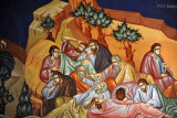Kykkos Monastery Mural - 11 Apostles Waiting on the Mount of Olives, Jerusalem
