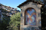 Agios Ioannis Lambadistis - Baptism of St Barnabus mural with Sts Mark, Herakleides and Paul 