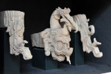 Sculptures discovered in a buried room of a demolished building inside Structure 26 dating to the reign of the 13th Ruler