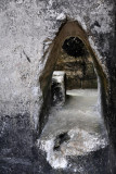 A tiny doorway of a building of the Central Acropolis