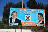 Election billboard for the recently elected president of Guatemala, Prez Molina and VP Roxana Baldetti