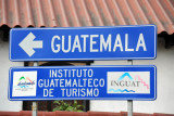 Signs saying Guatemala are pointing to Guatemala City