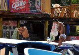 Boys toweling off after bathing in the lake at San Pedro