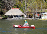 A kayaker near Santa Cruz, Lago de Atitln