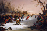 Ballplay of the Dakota on the St. Peters River in Winter, Seth Eastman, 1848