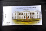 Admission ticket to the Colombo National Museum