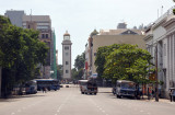 Lower Chatham Street looking towards the clock tower at the center of Colombo - Fort