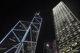 Bank of China Tower and the Cheung Kong Center, Hong Kong at night