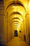 Arcade of the Hong Kong Legislative Council Building at night