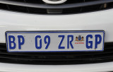 Gauteng License Plate