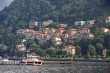 Lake side villas in Como at the end of the southwestern finger of Lake Como