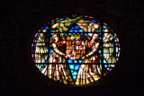 Round stained glass window, Throne Room